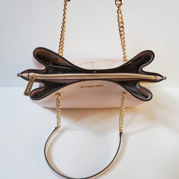 Michael Kors Tote Bag Pink + Wristlet Set Vanilla - Picture 5 of 14